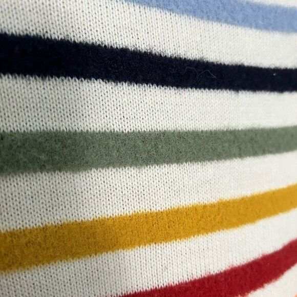 Loft Boat neck Rainbow Striped Colorful Sweater XS - Picture 4 of 5